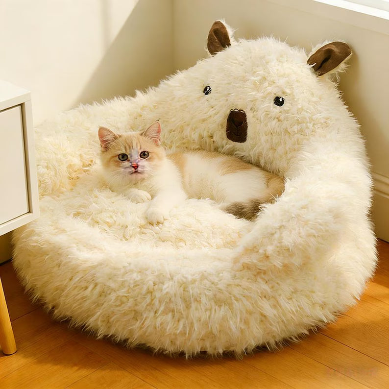 lpaca Plush Pet Bed – Warm Sleeping Mat for Cats & Dogs