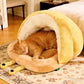 Snail Cat Cave Bed – Cozy Plush Nest for Small Cats
