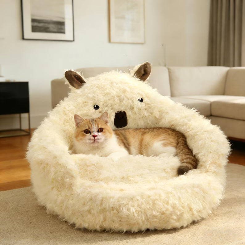lpaca Plush Pet Bed – Warm Sleeping Mat for Cats & Dogs