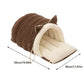 Semi-Enclosed Cat Bed for Cats & Kittens – Cozy Pet Sleeping Nest (Large)