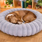 Calming Donut Dog Bed – Washable Plush Pet Cushion